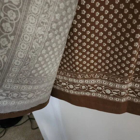 VINTAGE Coldwater Creek "Wrap Style" 36" Lined Skirt Cotton - Picture 3 of 7